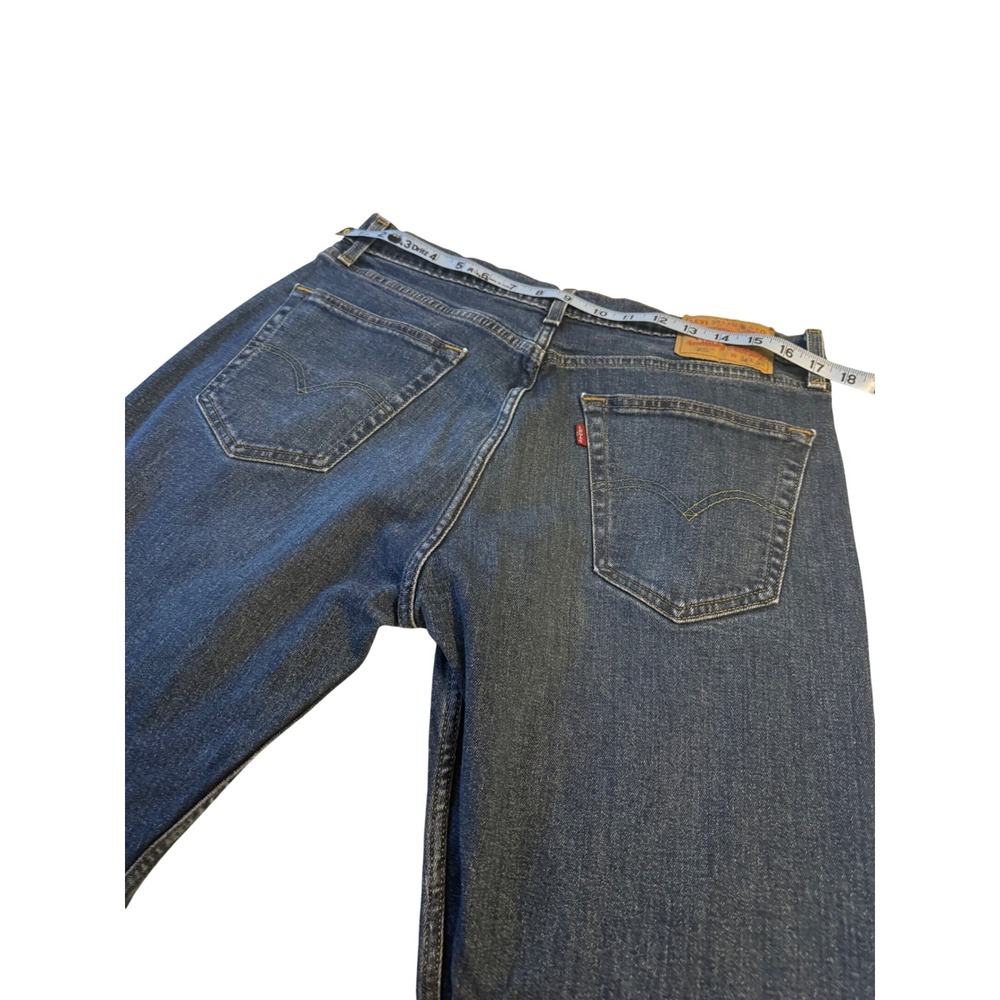 Levi's‎ 505 Mens Jeans 34x32 Dark Wash Regular Fit Straight Leg Denim Pants - Picture 5 of 7